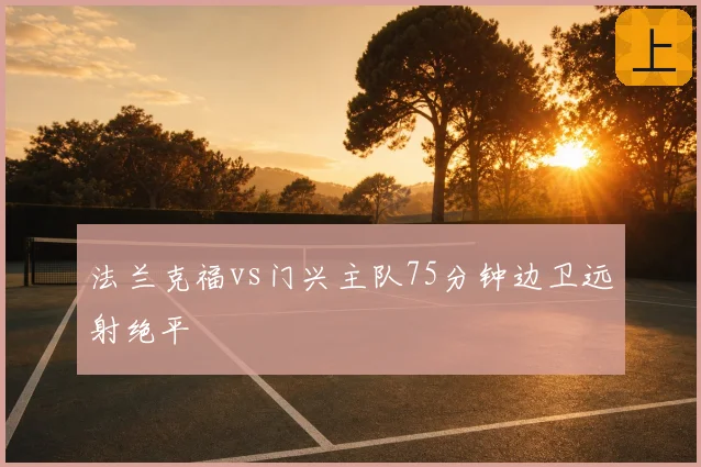法兰克福vs门兴主队75分钟边卫远射绝平